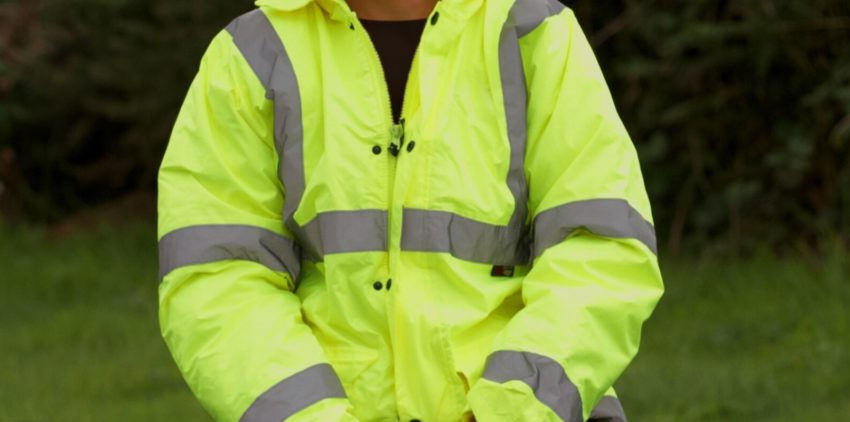 SHORFUNE High Visibility Reflective Softshell Safety Jacket for