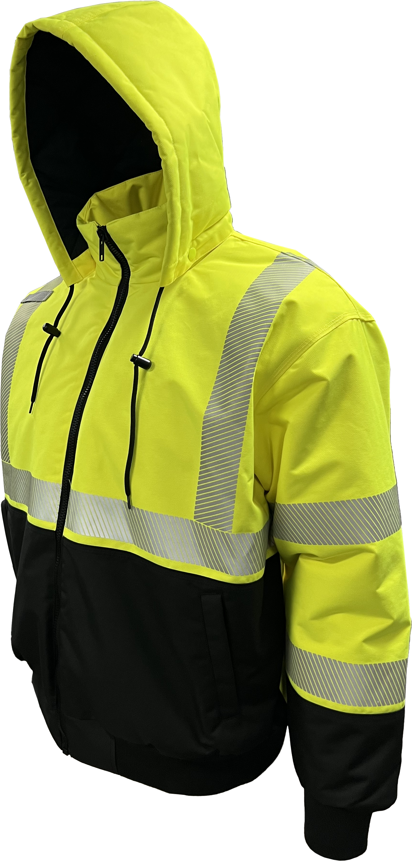 430-PS-LB Hi-Vis ProDuck Bomber™ Jacket with Breakaway Snap Off Hood