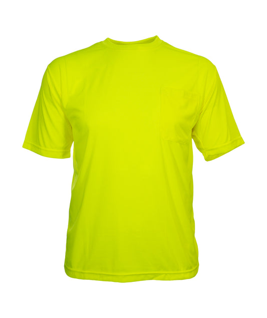 100BLM Hi-Vis Lime Birdseye Knit Pocket Safety Shirt