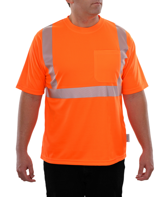102CTOR Hi-Vis Orange Birdseye Pocket Safety Shirt with Comfort Trim by 3MTM
