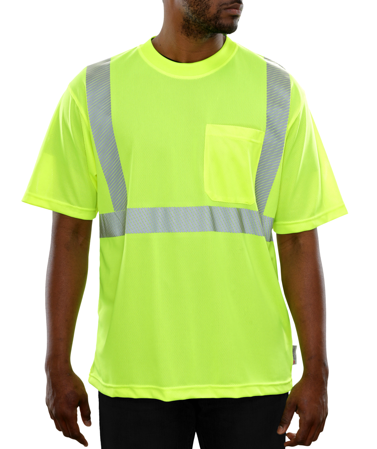 Lime Micromesh Reflective Shirt: 103CTLM 6X / PXR - Customized x Back