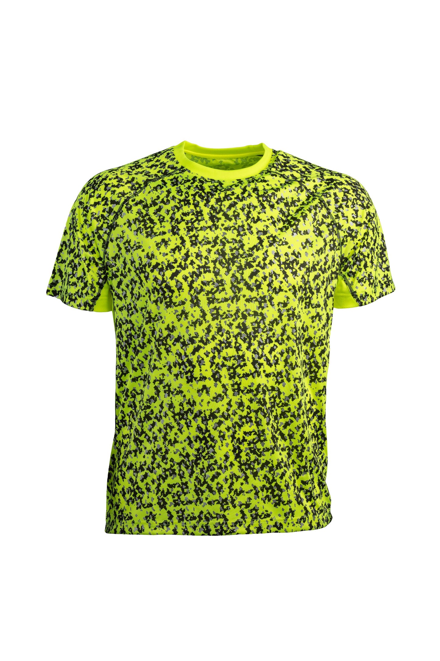 Men’s Lime-Black Camo Short Sleeve WildSpark™ Athletic Shirt