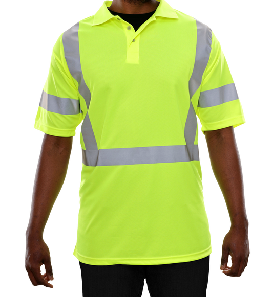 304STLM Hi-Vis Lime Birdseye Polo Shirt