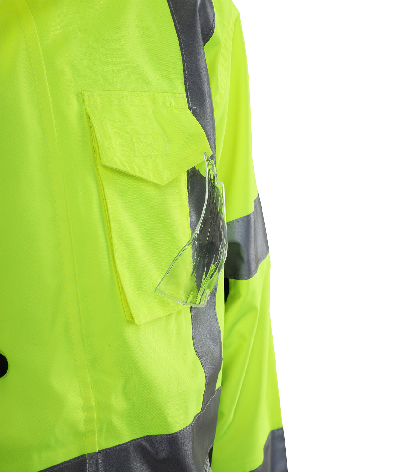 431STLB Safety Jacket: Hi-Vis Parka: Breathable Waterproof Hooded: 2-Tone Lime