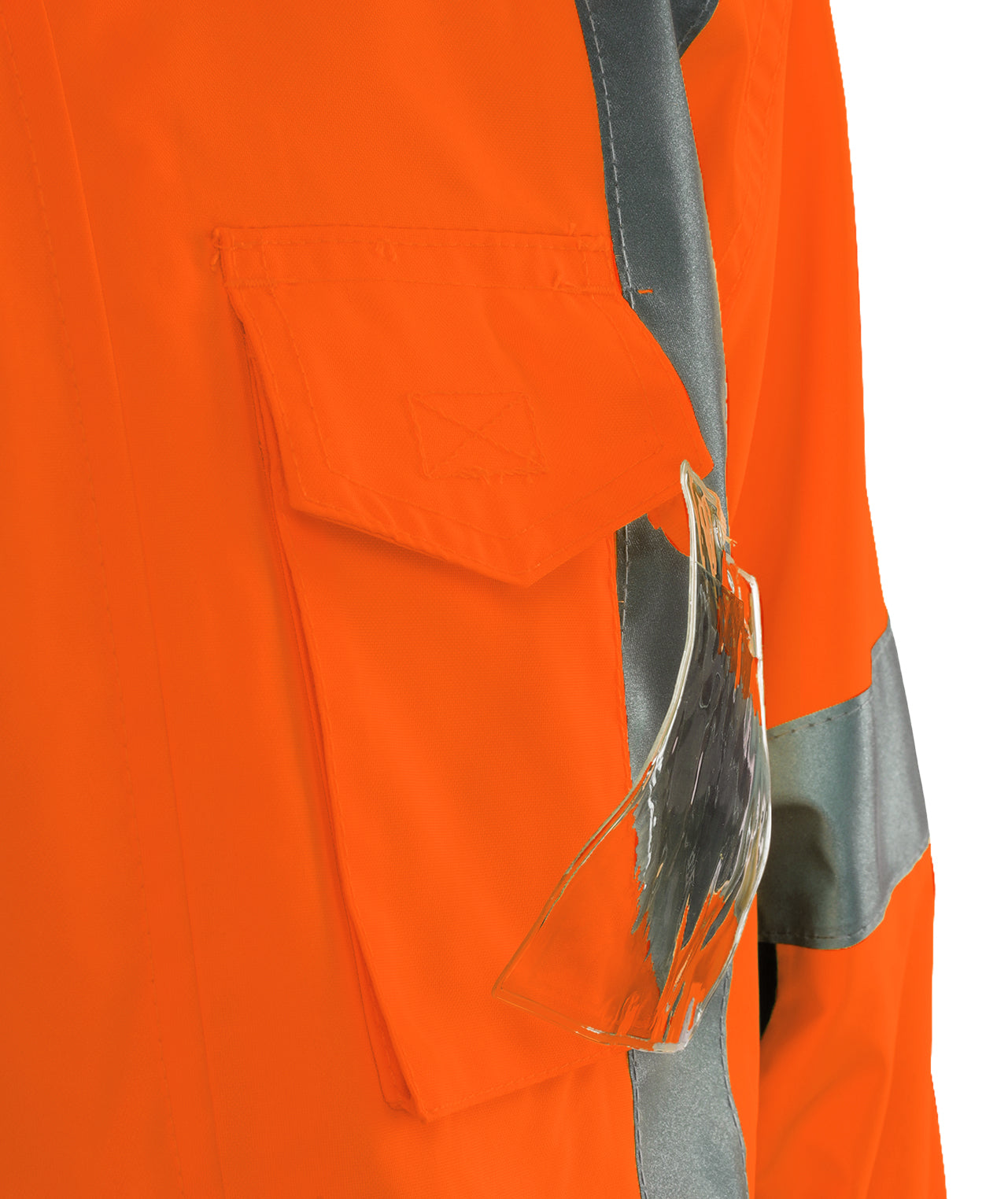 431STOB Safety Jacket: Hi-Vis Parka: Breathable Waterproof Hooded: 2-Tone Orange