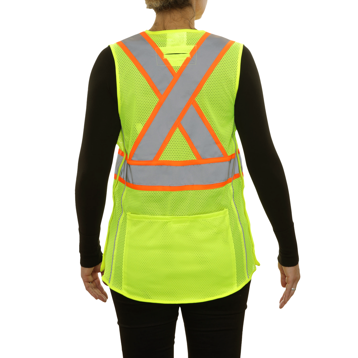 540GXLM Poly Mesh Ladies X-Back Vest with Contrasting Trim