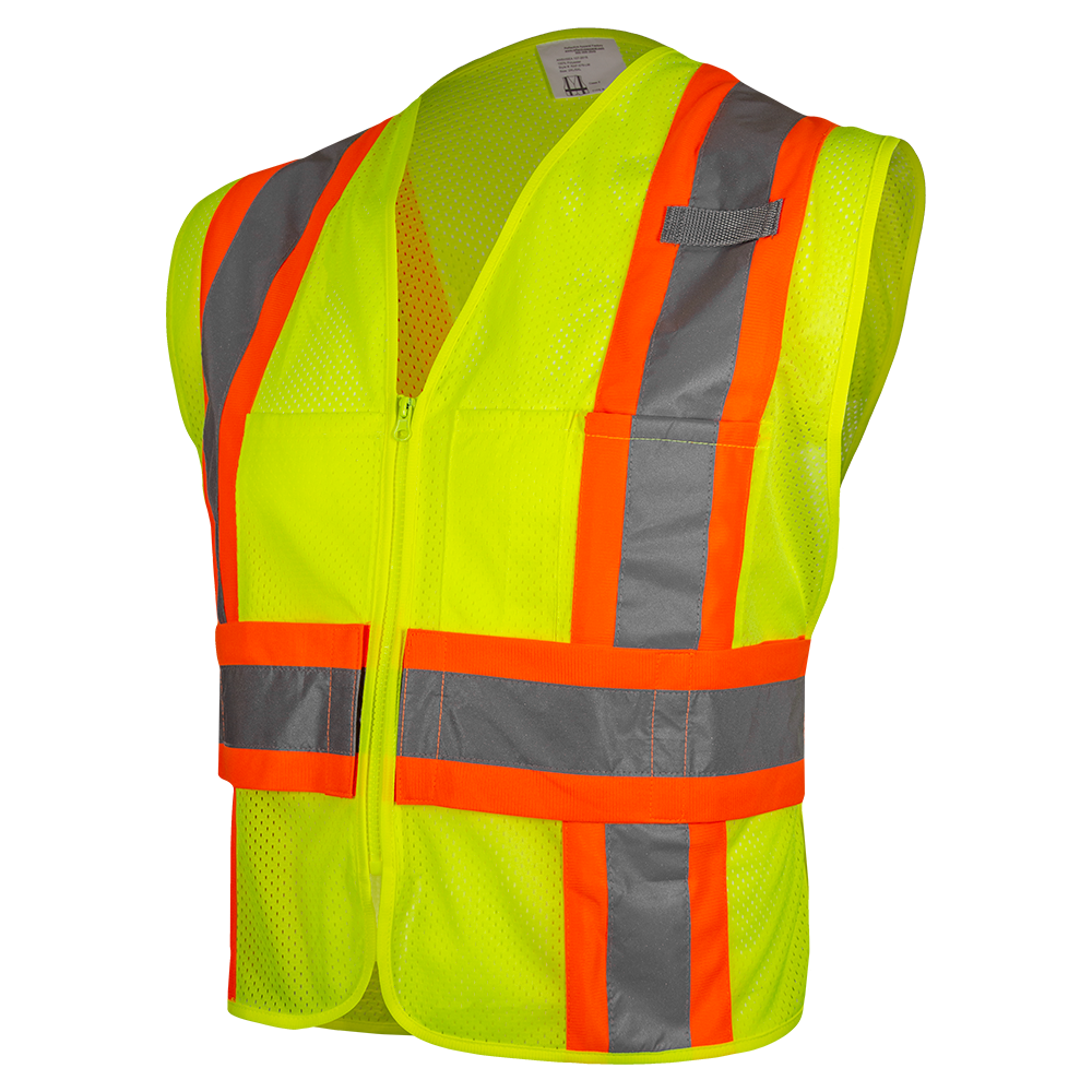 576ETLM Contrasting Trim Poly Mesh Zip Vest