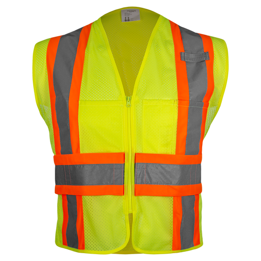 576ETLM Contrasting Trim Poly Mesh Zip Vest