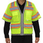 578ETLM Multi-Pocket Safety Vest: Hi-Vis Lime Mesh Vest: Surveyor Vest: Contrasting Trim