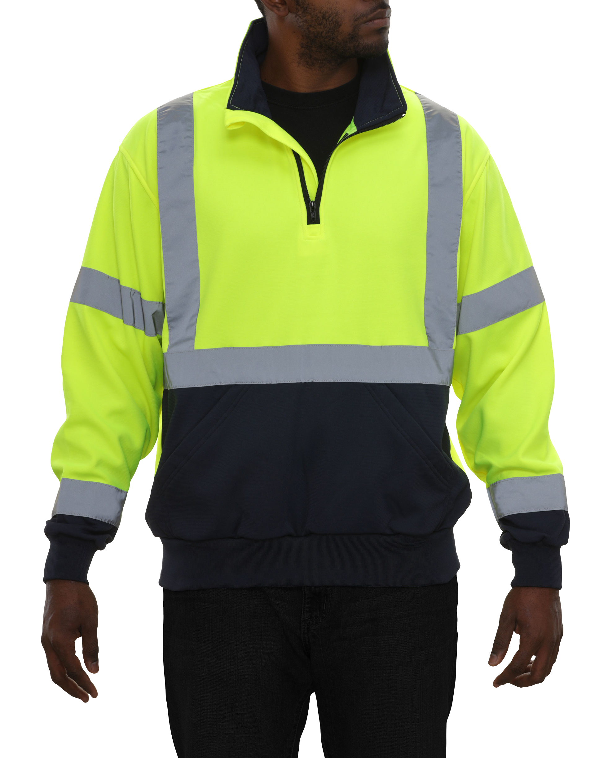Hi vis quarter zip sweatshirt deals