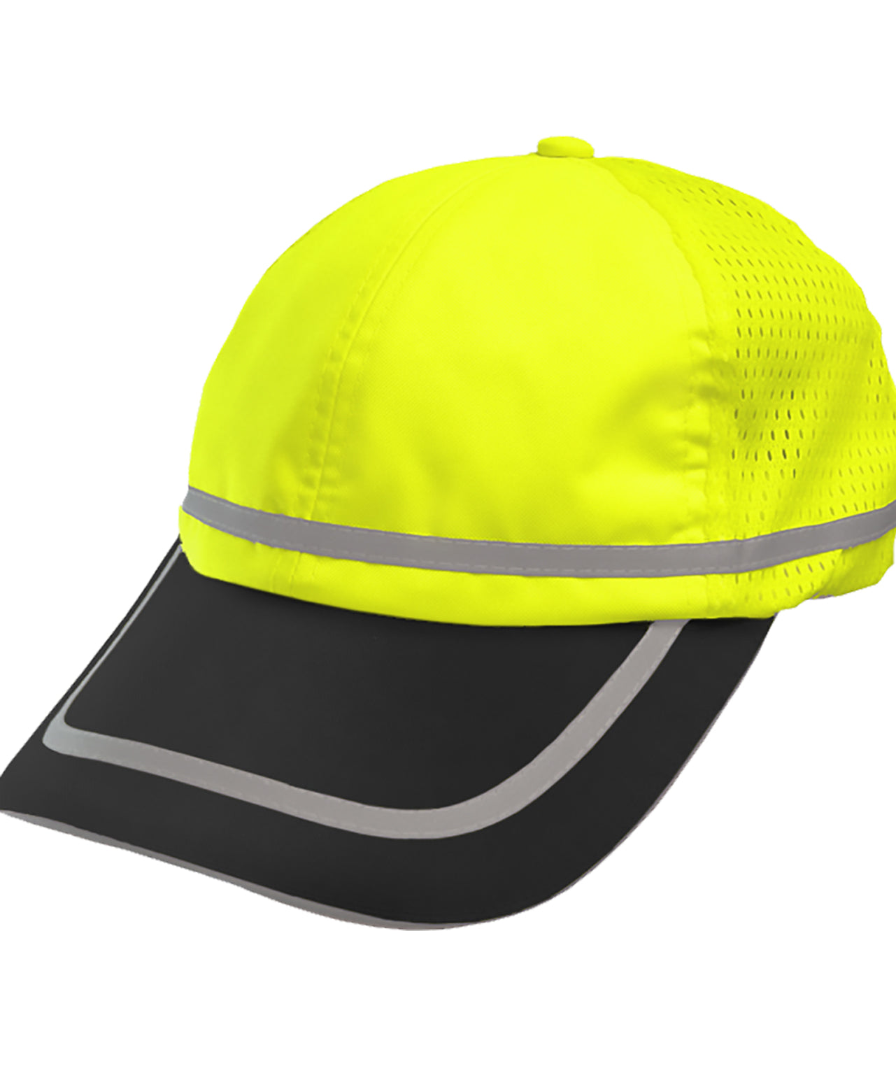 803STLB Safety Baseball Hat: Hi-Vis Two-Tone Cap: Adjustable Cotton Sweatband