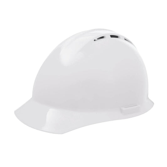 HH 19451 White Standard Vented 4PT Rachet Suspension Hard Hat