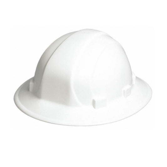 HH 19911 White Full Brim 6PT Rachet Suspension Hard Hat