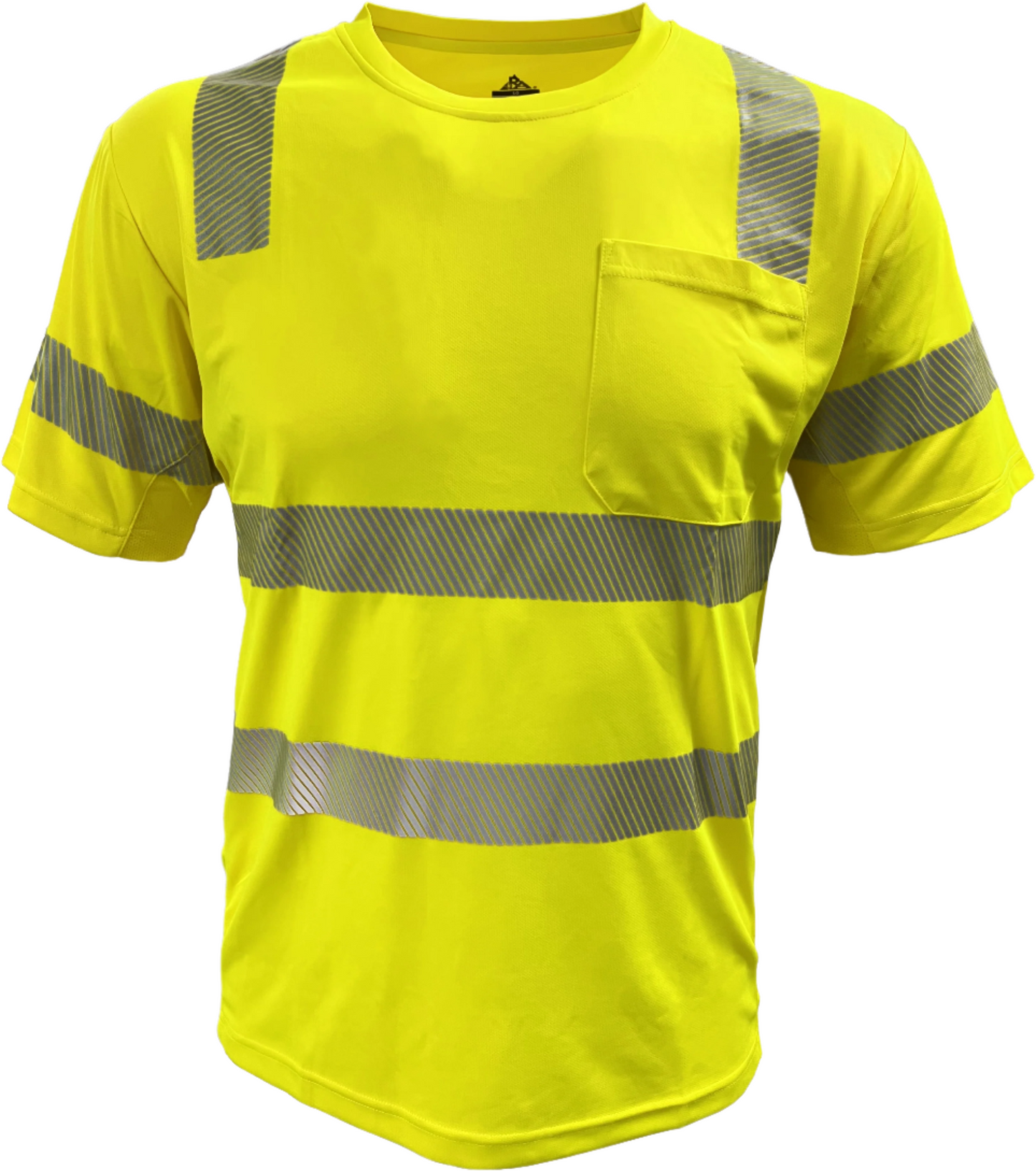 【LOW CLASSIC】25SS/人気/送料税込★ Lc STRIPED BASIC T-SHIRT 104CMPS-LM Hi-Vis Coolmax Safety Short Sleeve T-shirt with
