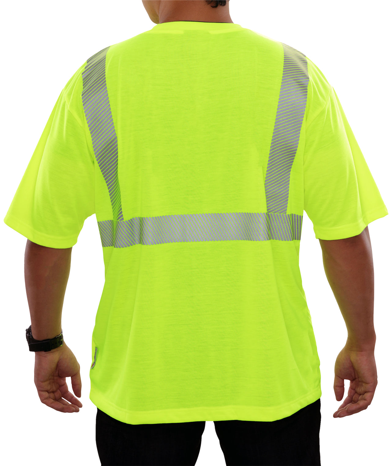 101CTLM Hi-Vis Lime Jersey Knit Tee with 3M™ Scotchlite™ Comfort Trim