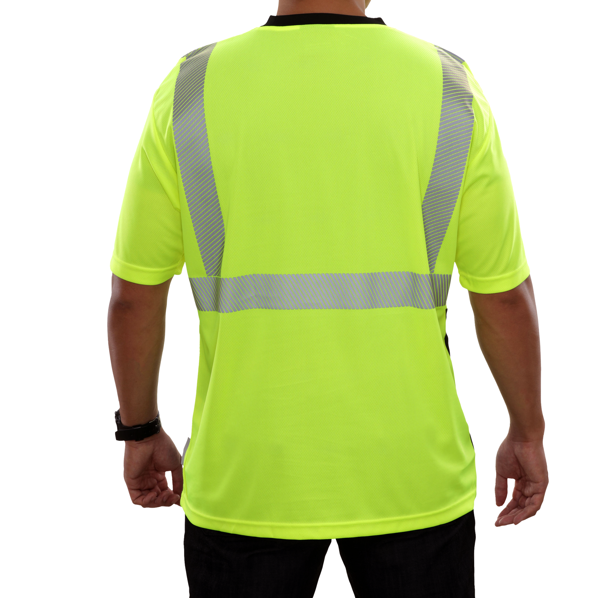102CTLB Hi-Vis Two-Tone Birdseye Pocket Safety Shirt with Comfort Trim by 3MTM