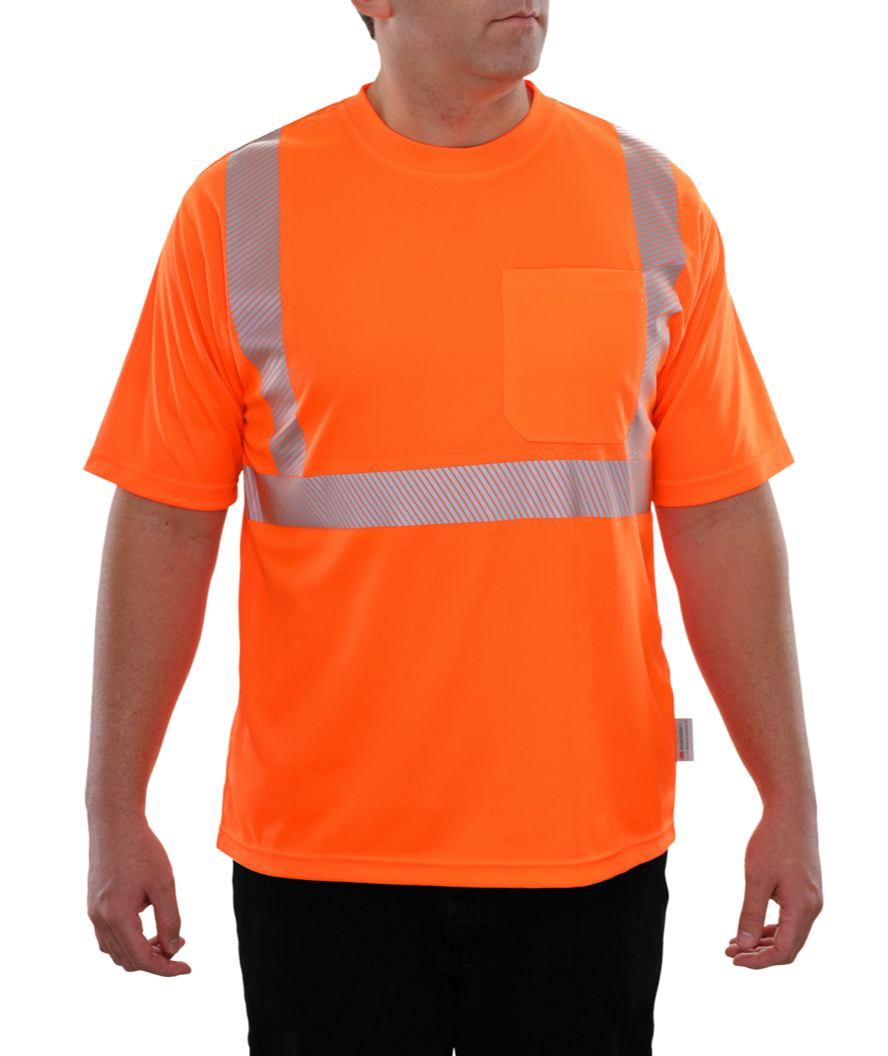 102CTOR Hi-Vis Orange Birdseye Pocket Safety Shirt with Comfort Trim by 3MTM