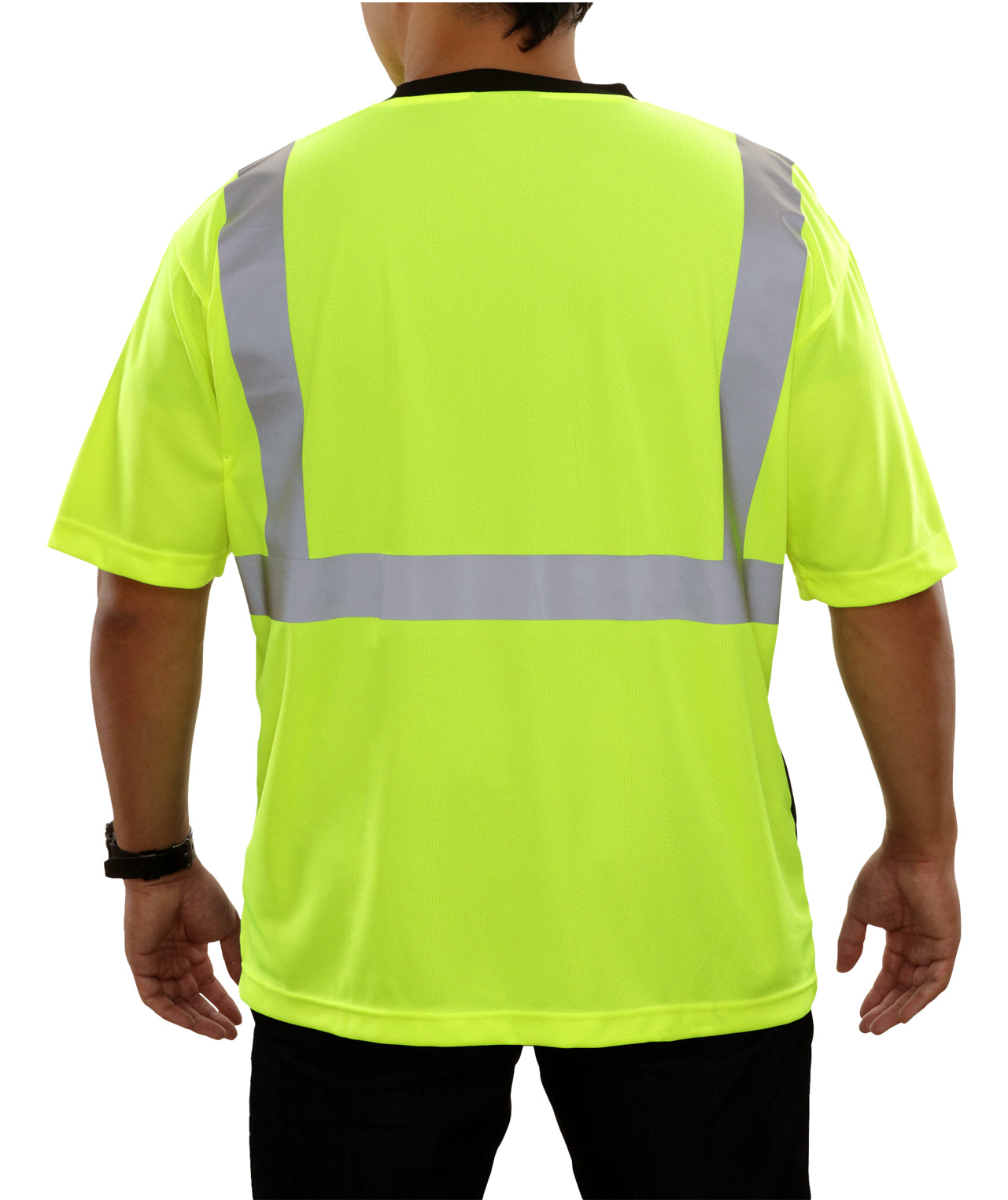 102STLB Hi-Vis Two-Tone Birdseye Pocket Safety Shirt