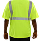 102STLM Hi-Vis Lime Birdseye Pocket Safety Shirt
