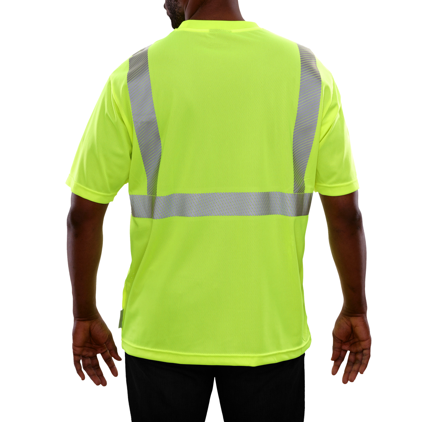 103CTLM Hi-Vis Lime Micromesh Pocket Safety Shirt with Comfort Trim by 3MTM