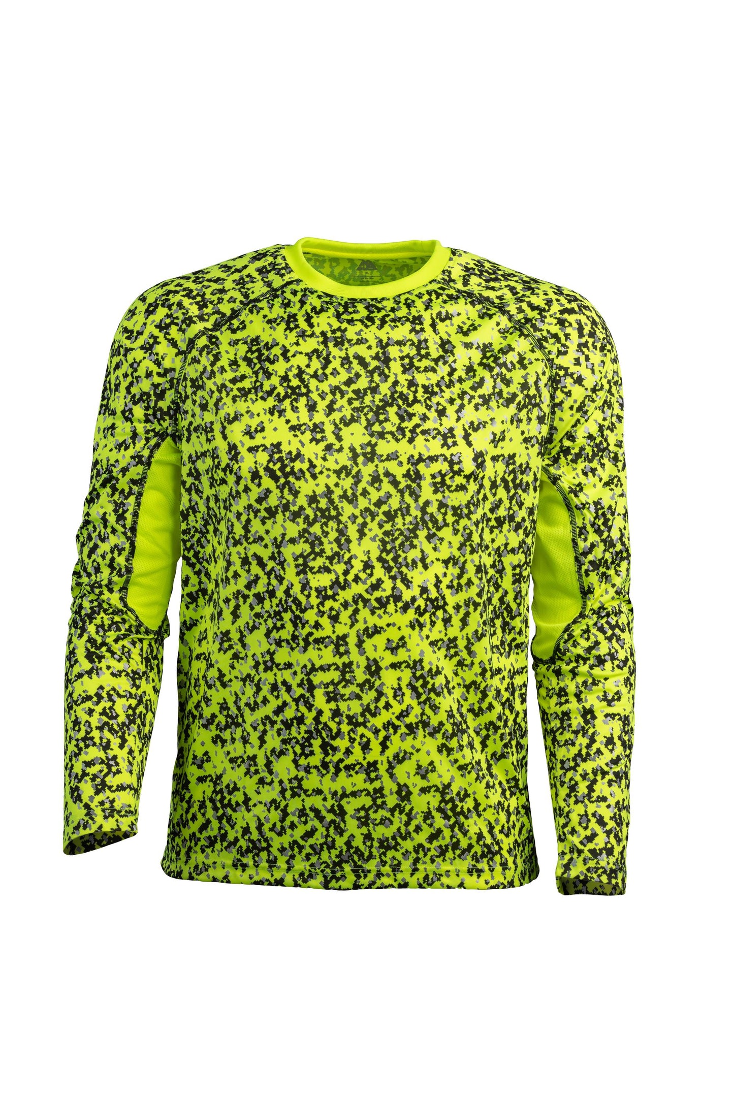 Men’s Lime-Black Camo Long Sleeve WildSpark™ Athletic Shirt