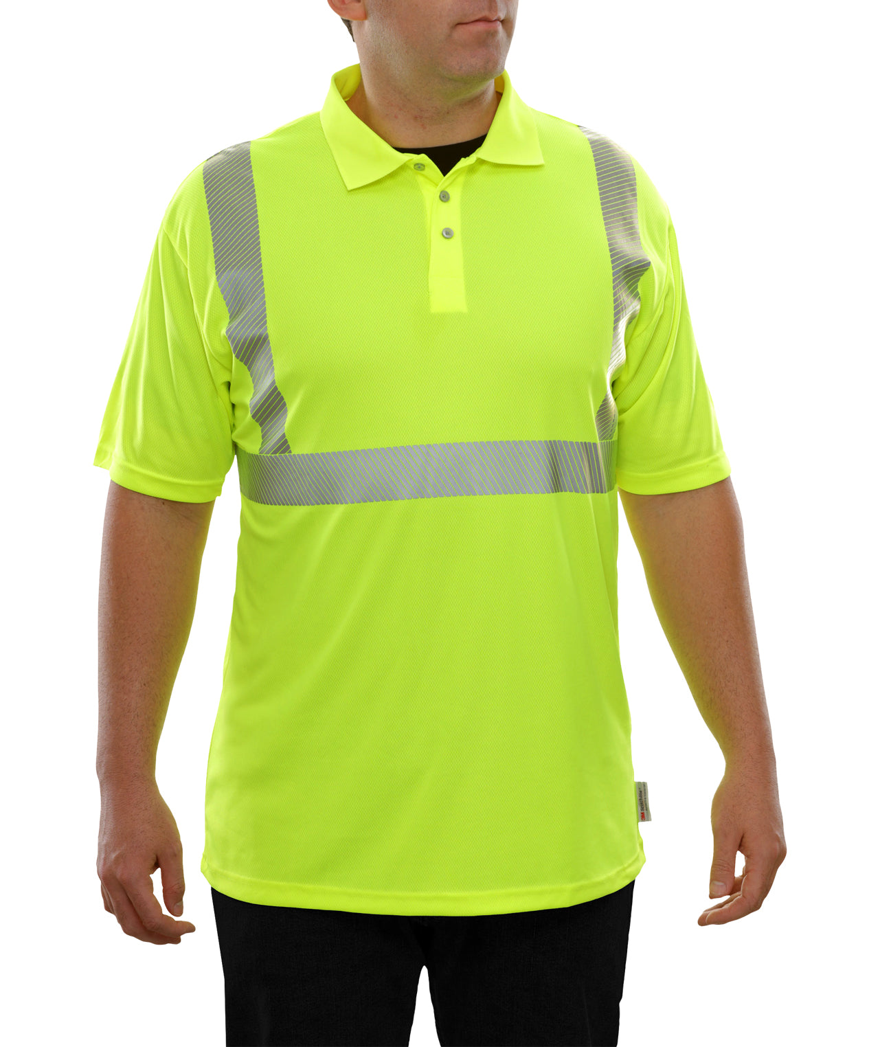 302CTLM Hi-Vis Birdseye Safety Polo Shirt with Comfort Trim by 3MTM