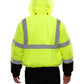 413GTLB Safety Jacket: Hi-Vis Bomber: Adjustable Hood: Waterproof