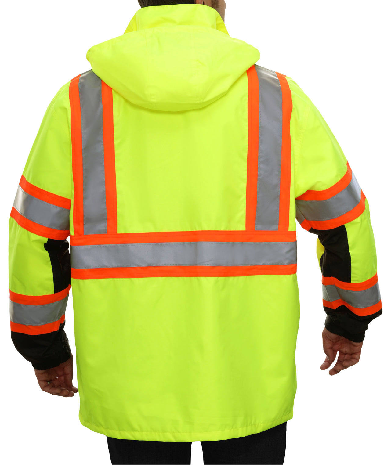 VEA Hi Vis Fleece Lined Safety Jacket Size Men's L High Visibility Neon  Yellow | eBay