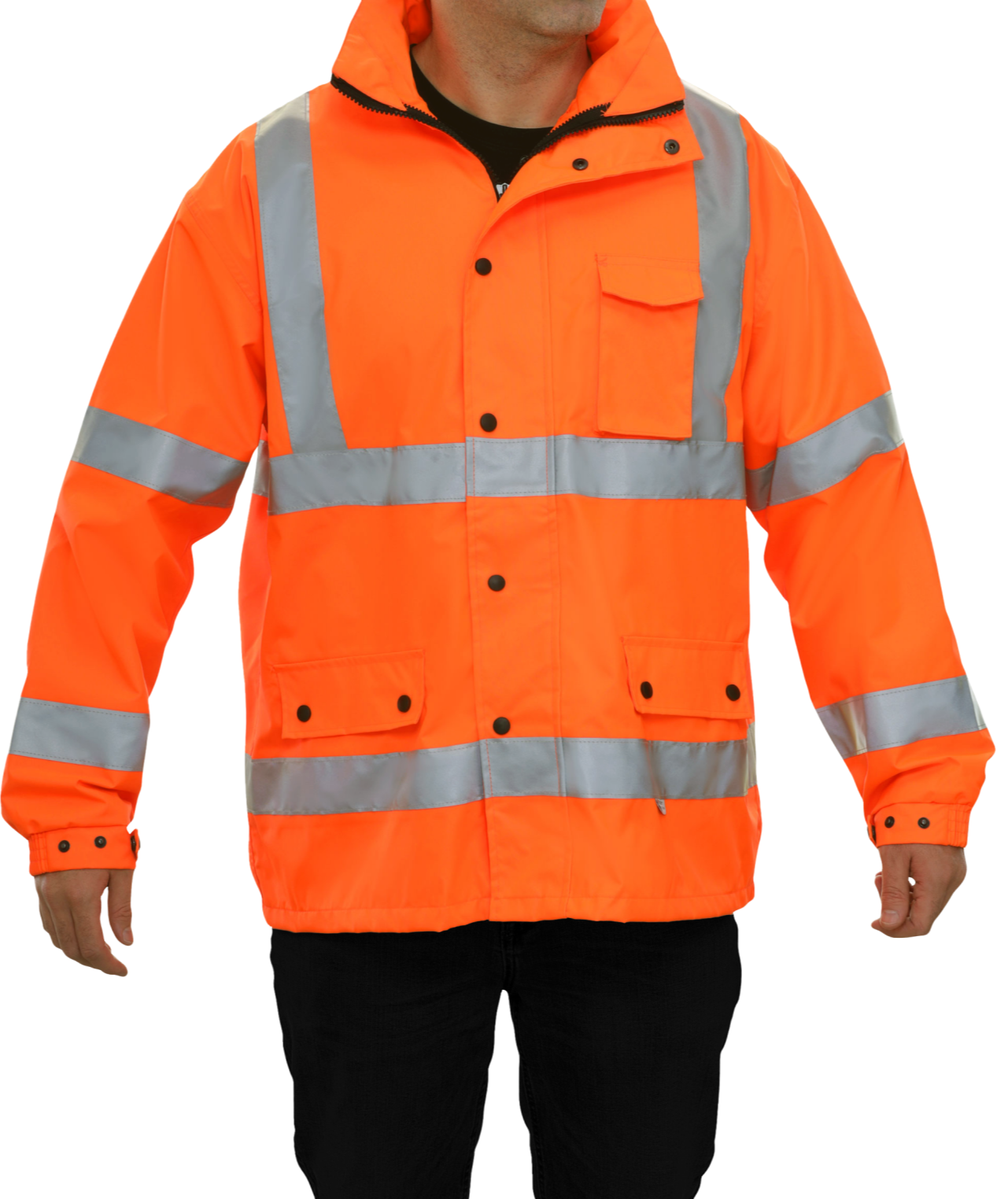 Orange Oxford Waterproof Jacket: 431STOR – Reflective Apparel Inc