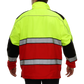 461STLR Safety Jacket: Hi-Vis Responder Parka: Waterproof: 2-Tone Lime & Red