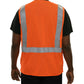508STOR Safety Vest: Hi-Vis Vest: Clear ID Pocket: 5pt Breakaway: Orange Zip Mesh