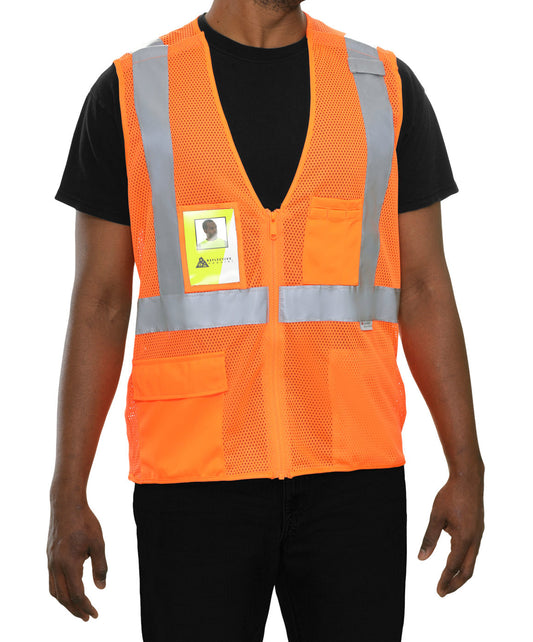Neopelta Reflective Safety Vest Black Mesh, High Visibility Vest