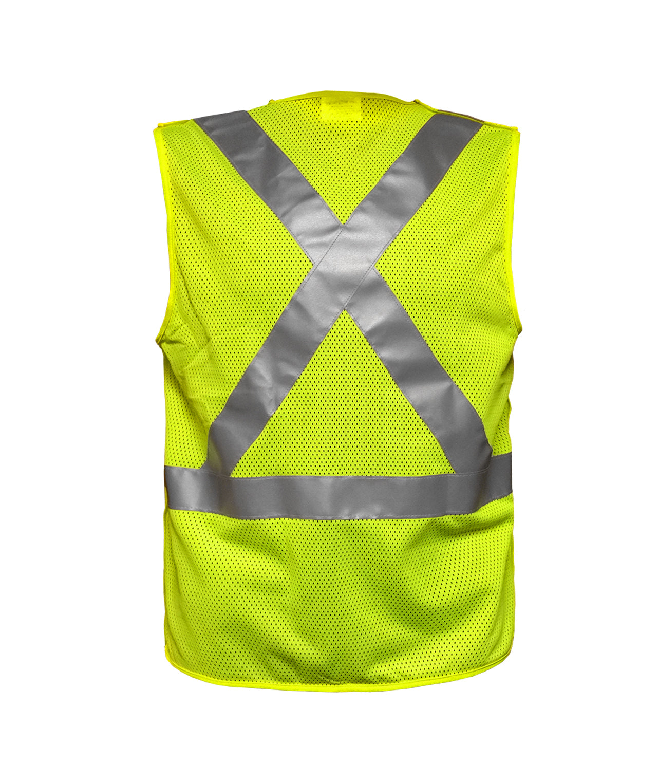 Lime Hi-Vis Zippered Mesh Vest: 581ETLM – Reflective Apparel Inc