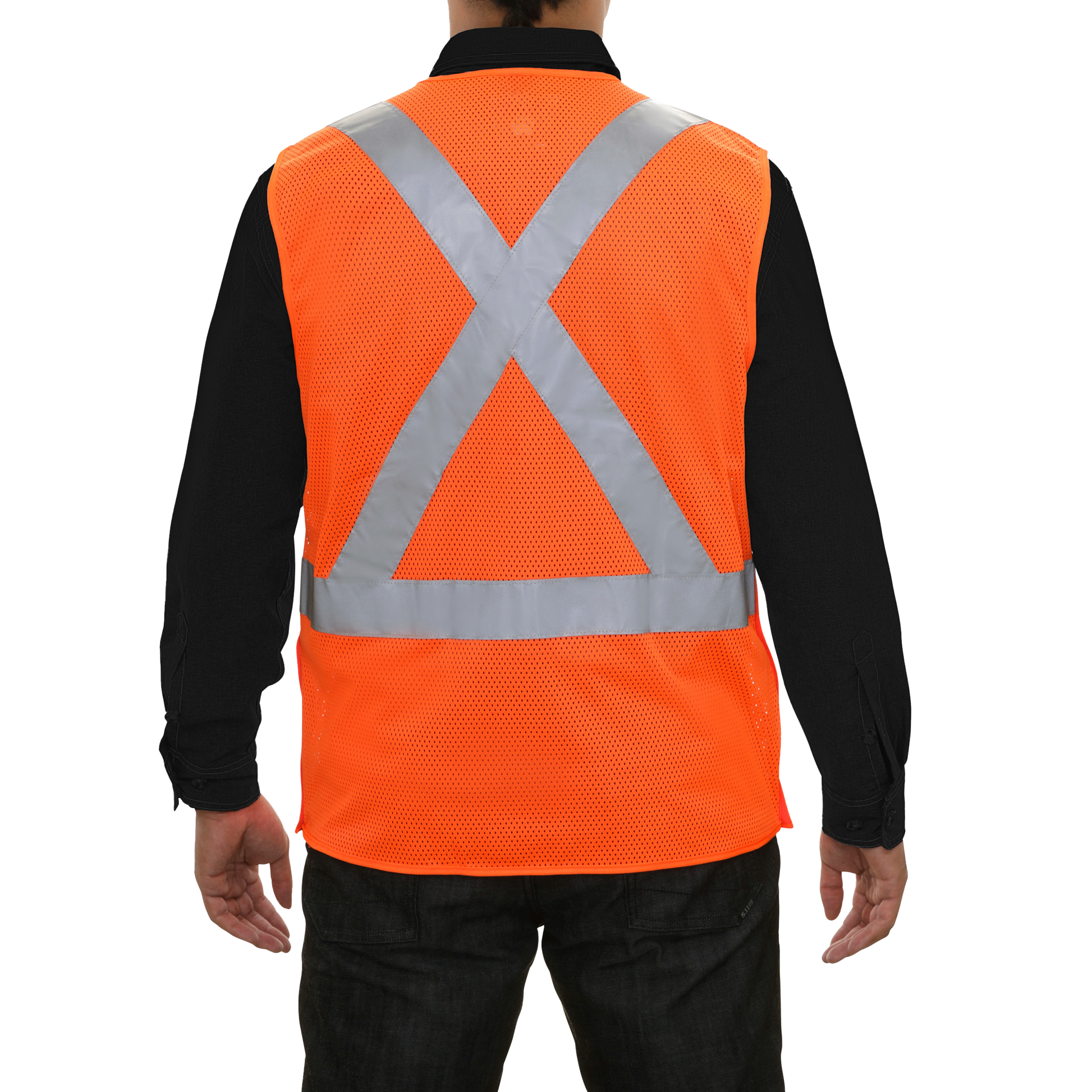Orange Breakaway Mesh Vest: 508SXOR – Reflective Apparel Inc Orange Breakaway Mesh Vest: 508SXOR – Reflective Apparel Inc