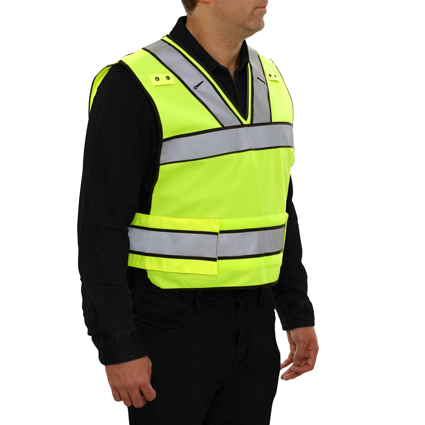 Lime Breakaway Woven Safety Vest: 549STLM – Reflective Lime Breakaway Woven Safety Vest: 549STLM – Reflective