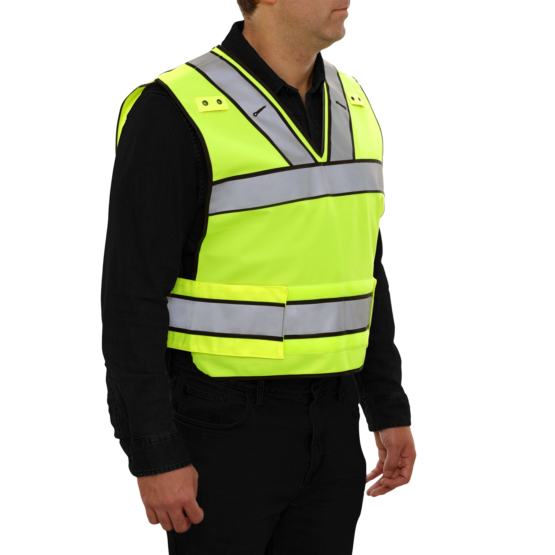 549STLM 4PT Breakaway Woven Poly Public Safety Vest
