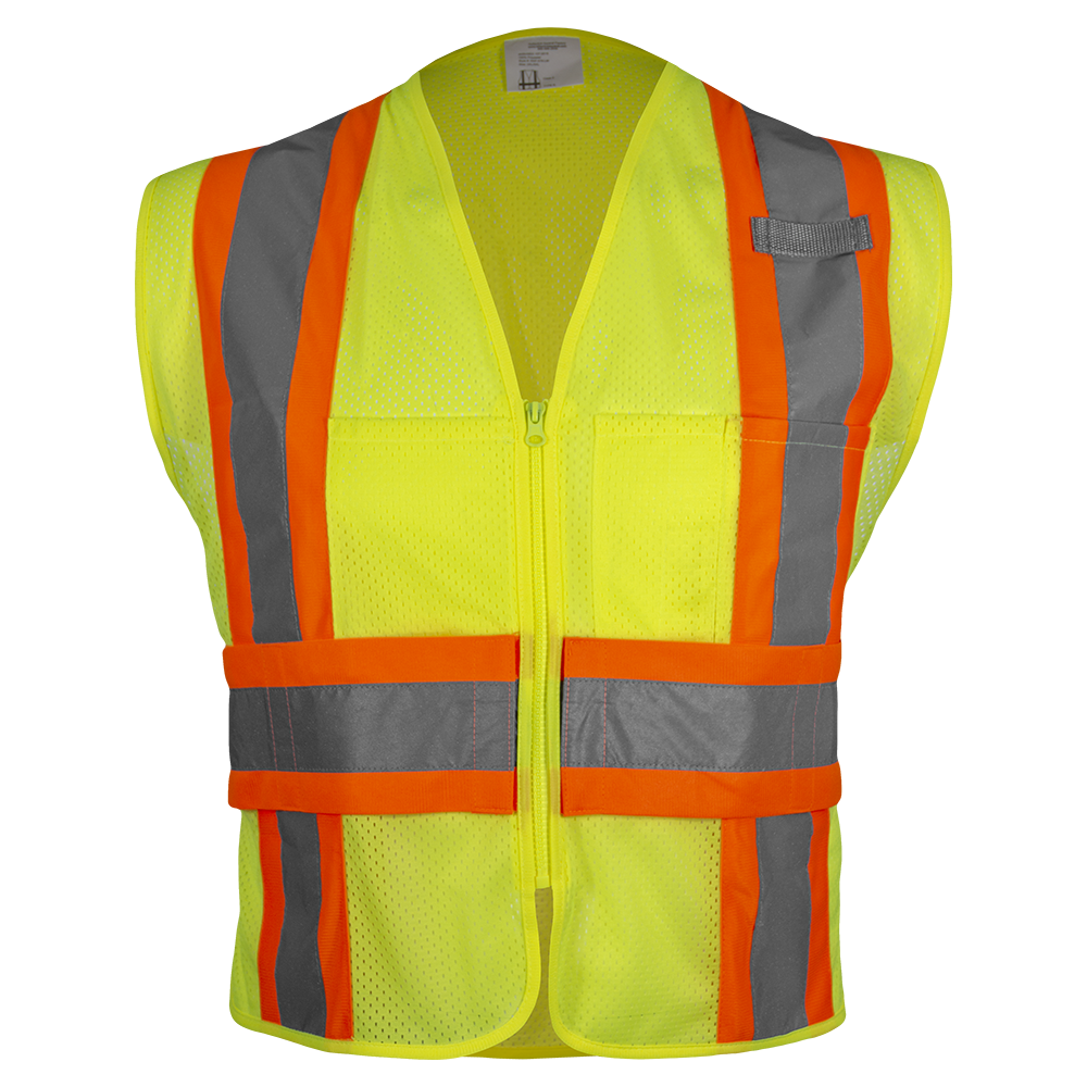 576ETLM Contrasting Trim Poly Mesh Zip Vest