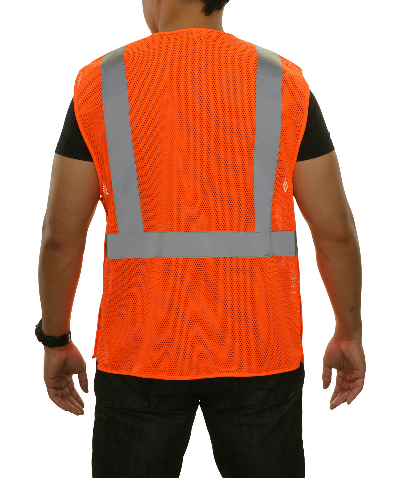 Hi-Vis Orange Breakaway Vest: 582ETOR 3X / Standard Non-X Back