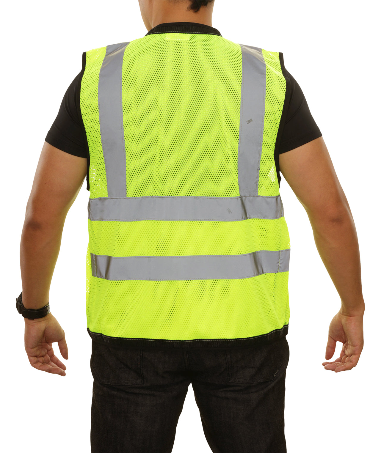 587ETLM Multi-Pocket Safety Vest: Hi-Vis Mesh Vest: Surveyor