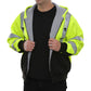 603STLB Safety Hoodie: Hi-Vis 2-Tone Hoodie: Thermal Liner: Full Zip: 16oz