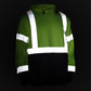 604GTLN Safety Hoodie: Hi-Vis 2-Tone Pullover: 7 oz. Lime & Navy