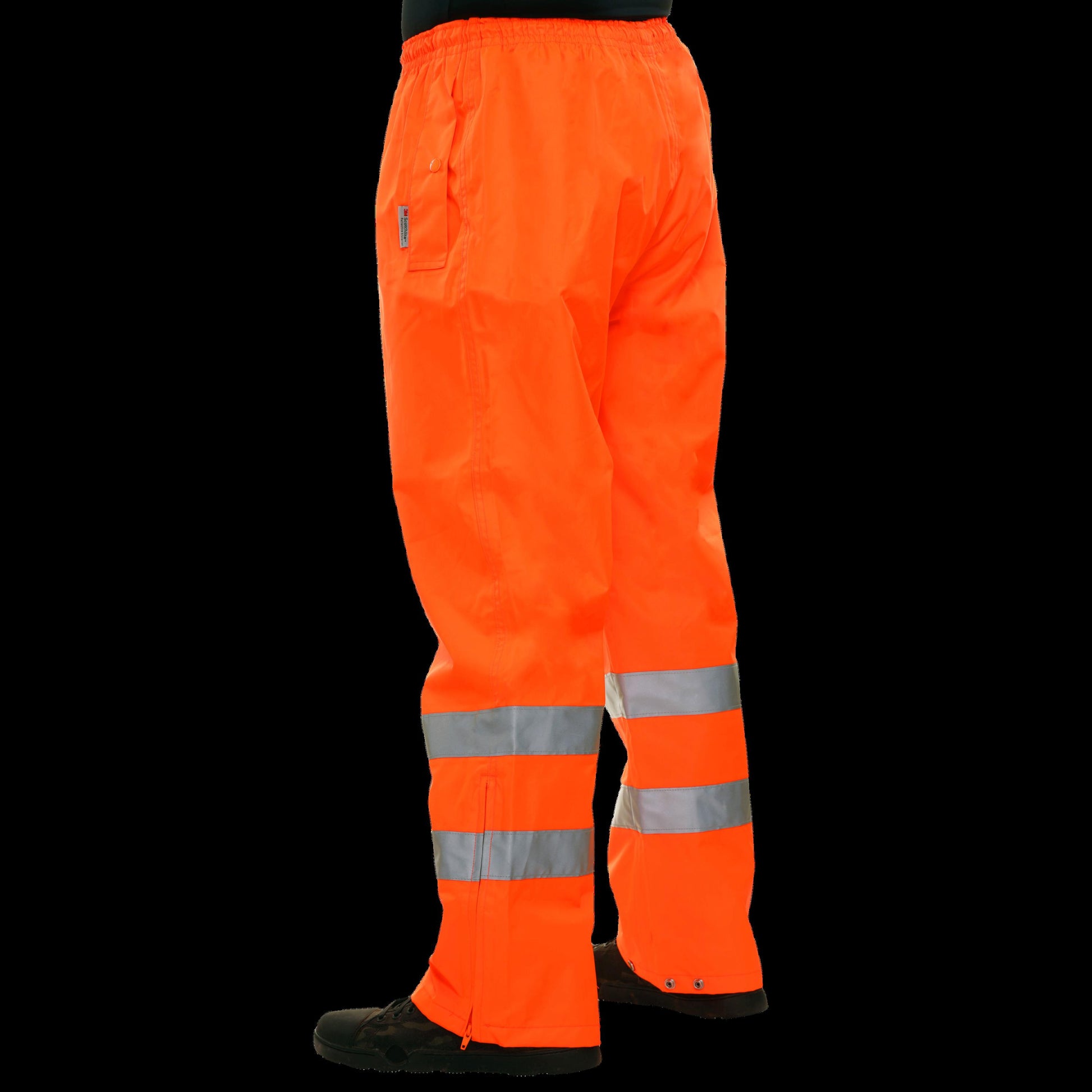 700STOR Safety Pants: Orange Hi Vis Waterproof – Reflective