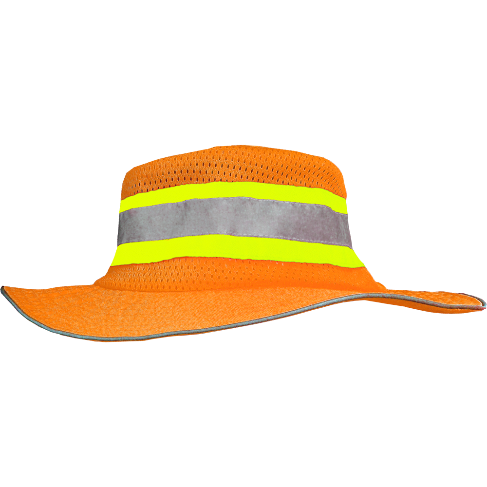 804STOR Safety Hat: Hi-Vis Orange Ranger Style Hat: ANSI HW: Contrasting Trim