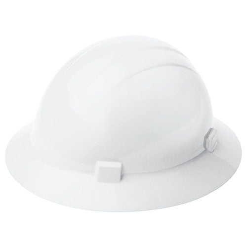HH 19221 White Full Brim 4PT Rachet Suspension Hard Hat